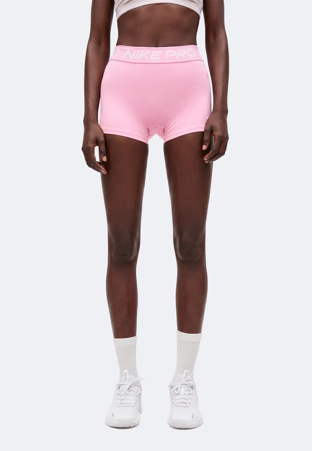 365 коротких леггинсов Nike Performance, Pink Rise/White