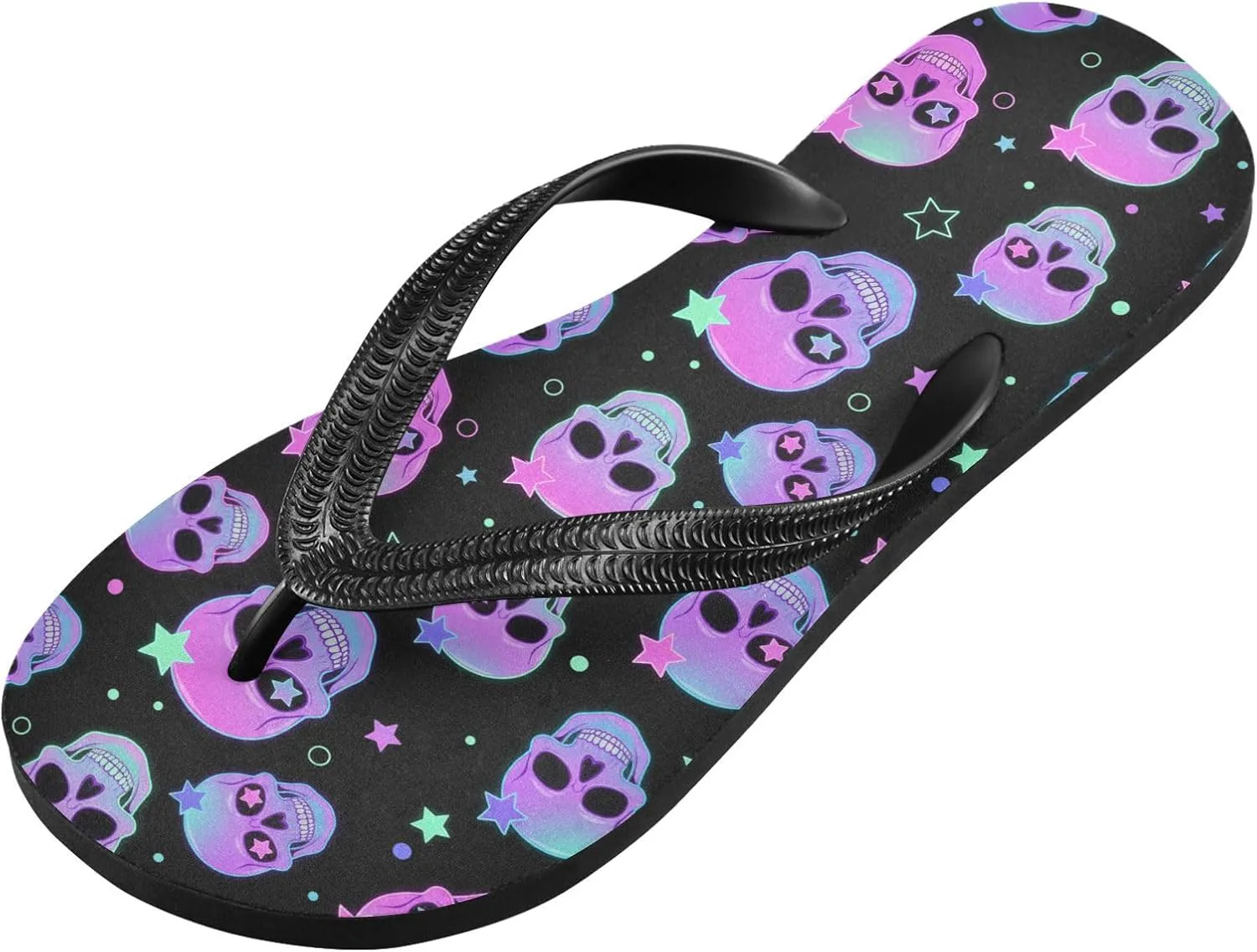 

Сланцы MNSRUU для женщин и мужчин с черепами, готические сандалии, шлепанцы для душа и пляжа, размеры XS-XXL