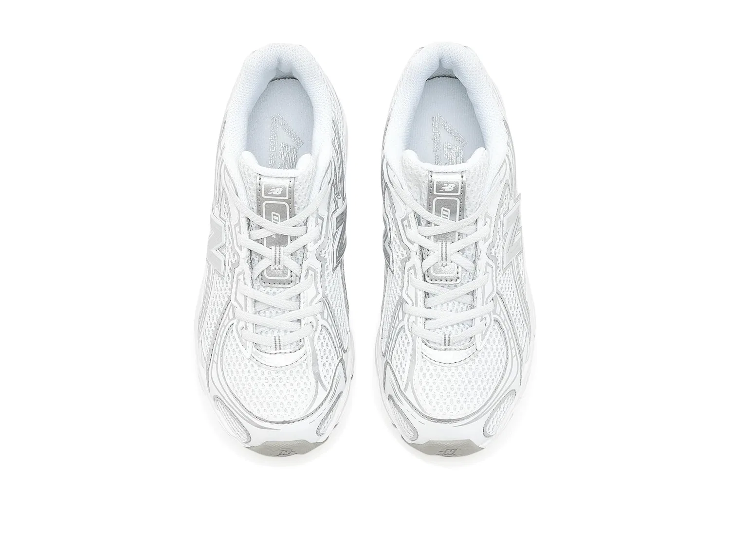 Кроссовки 740 Bungee Lace (для маленьких детей) New Balance Kids, White/Silver Metallic — фото 3