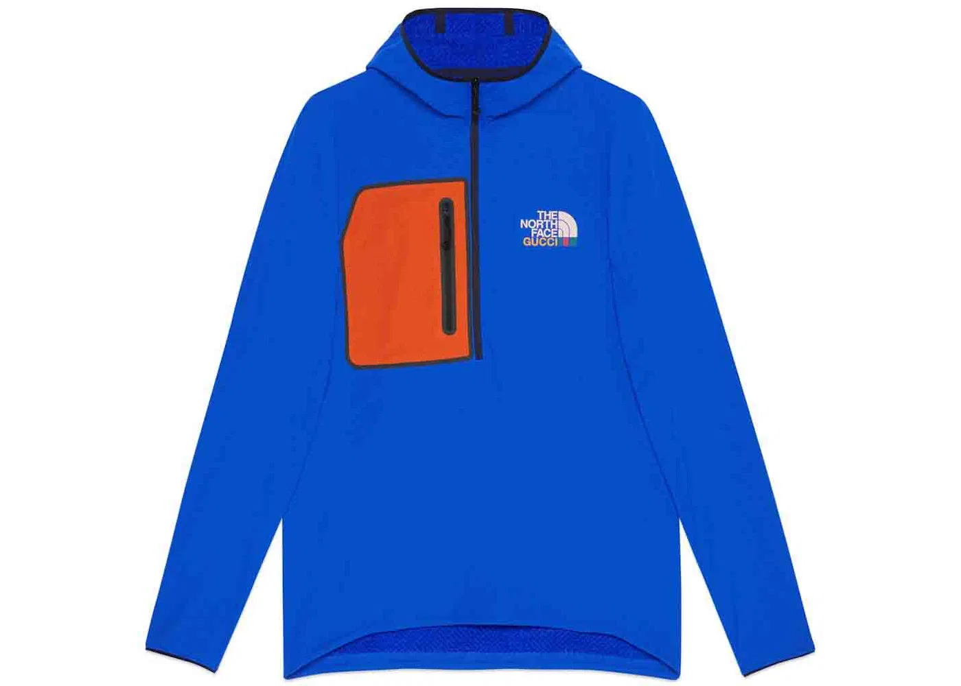 Мужской свитер с начесом Gucci x The North Face Pullover, Blue/Orange