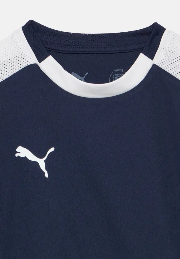 Футбольная футболка с круглым вырезом Teamliga Matchday Puma Navy, White, белый/темно-синий — фото 4