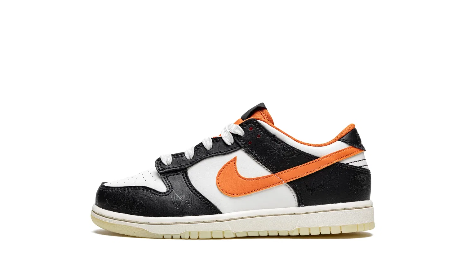 Детские кроссовки для мальчиков с длинным шнурованием NIKE Dunk Low, White Laser Fuchsia