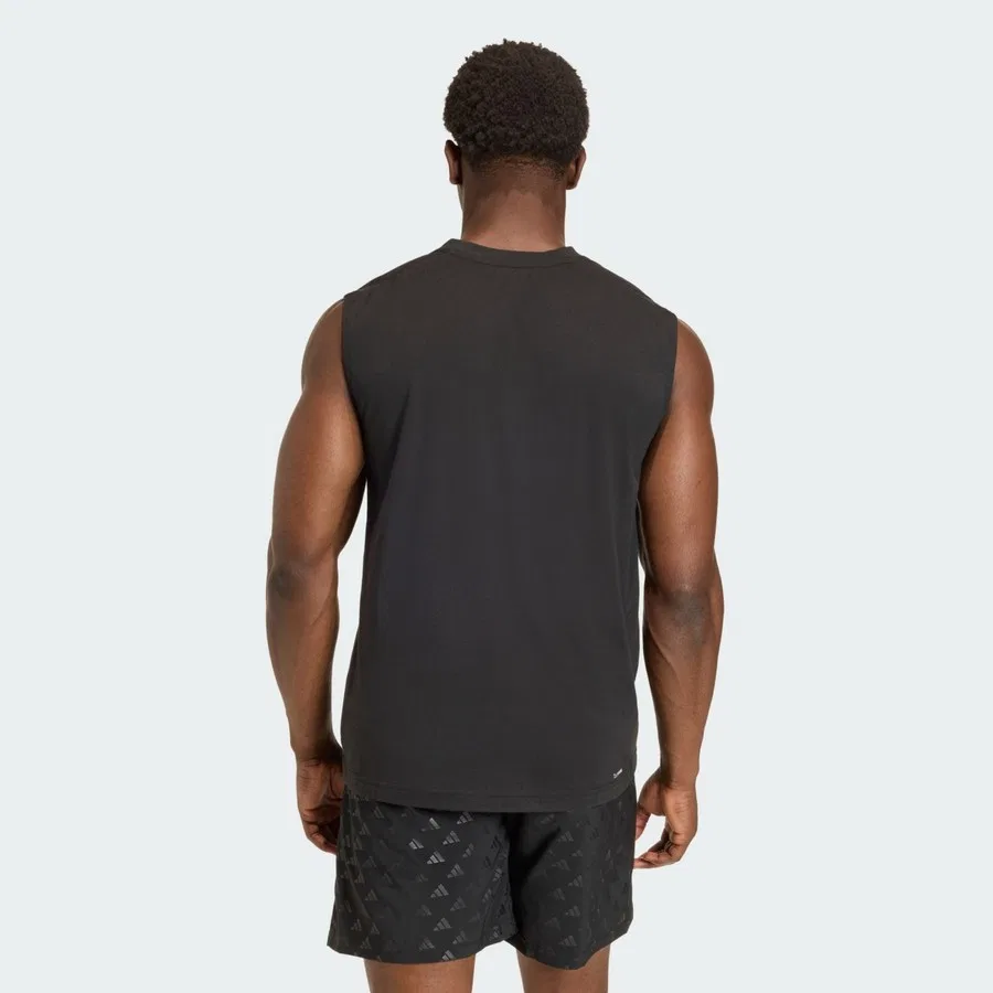 Мужская безрукавка с принтом Workout Essentials Feelready, adidas, Черный — фото 2