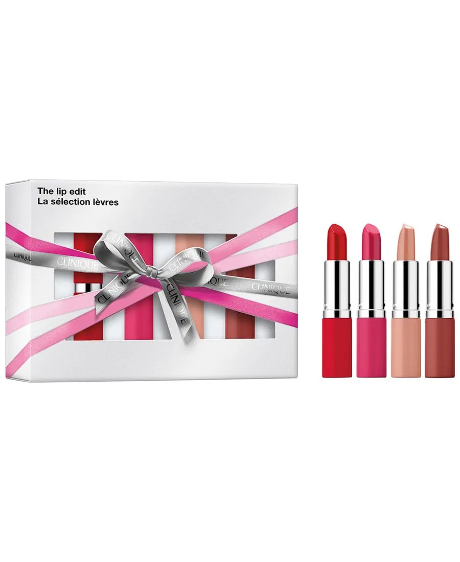 Набор помад 4 шт. с оттенками Cherry Pop, Punch Pop, Barely, Raspberry Glace Clinique