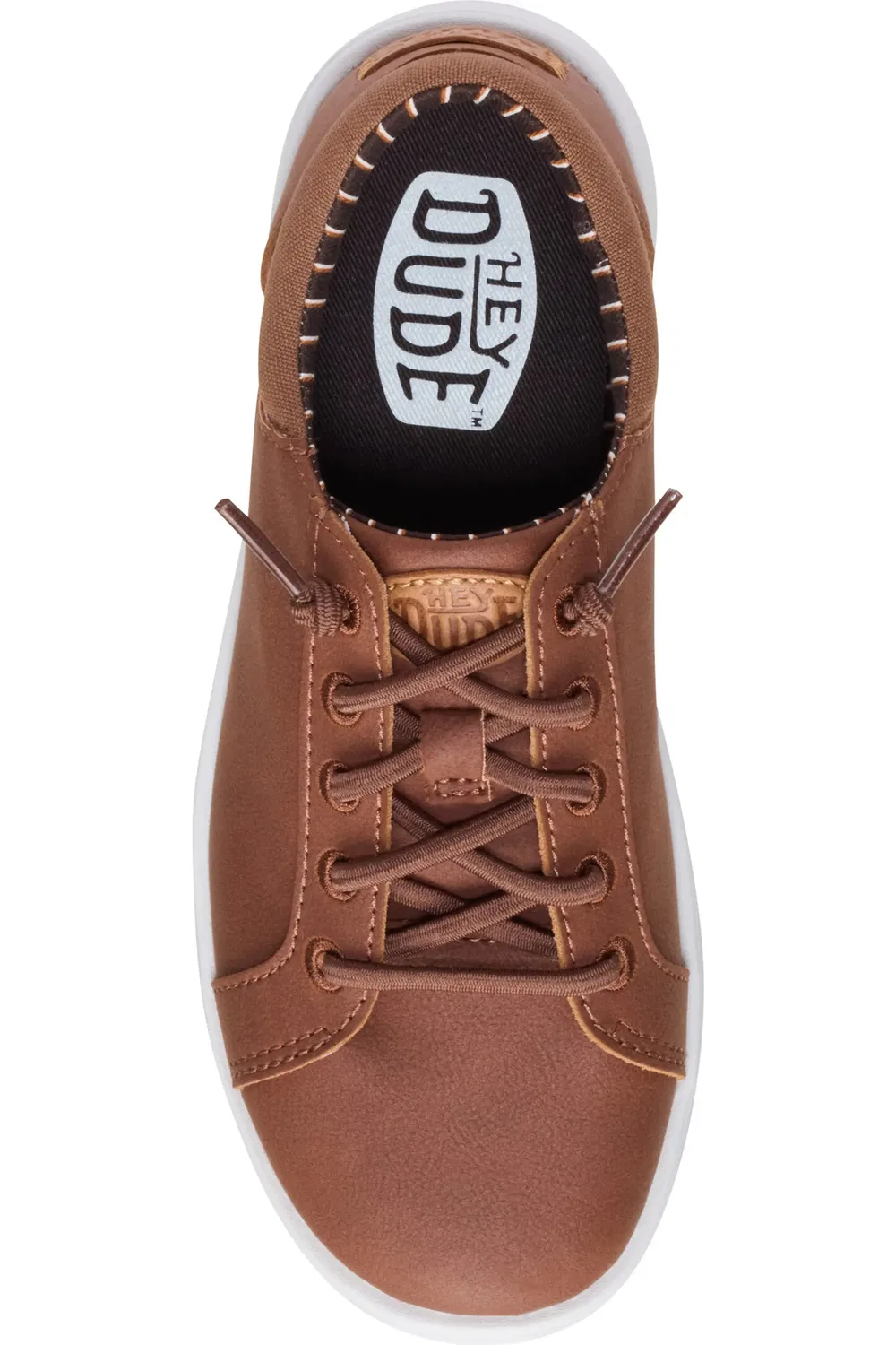 Детские кроссовки slip-on на шнурках-эластичных узлах Paul Pro Classic Hey Dude, Cognac — фото 4
