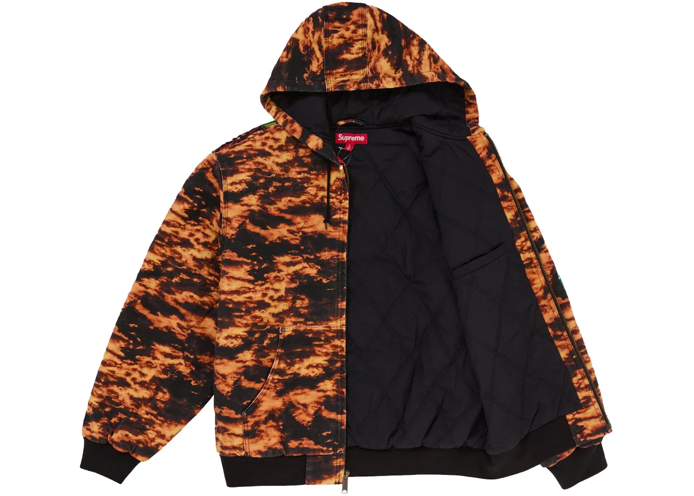 Мужская куртка с капюшоном с вышивкой Flames Supreme, Flames — фото 3