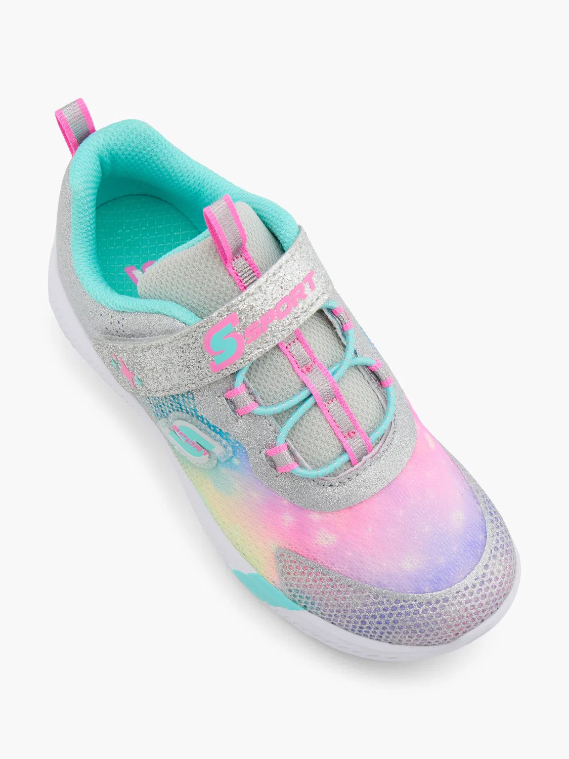 Детские кроссовки с подсветкой Skechers INFINITE HEART LIGHTS, серебристый — фото 2