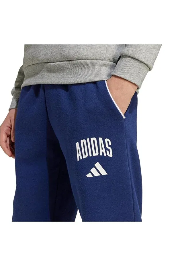 Детские спортивные штаны для девочек длинные джинсовые Adidas, Navy Blue — фото 4