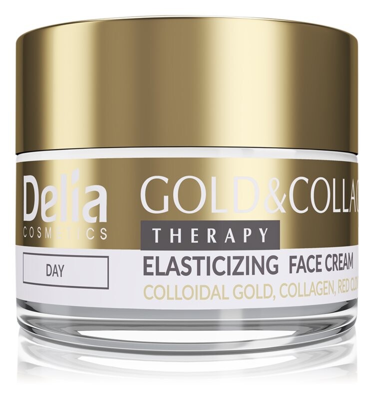 

Дневной крем повышает эластичность кожи Delia Cosmetics Gold & Collagen Therapy