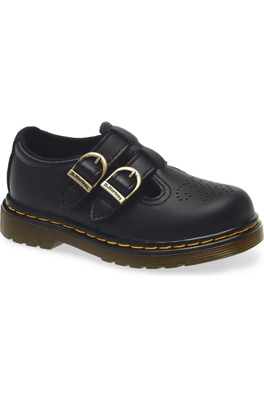Детские туфли Dr. Martens 8065 T-Strap, на ремешках, черный