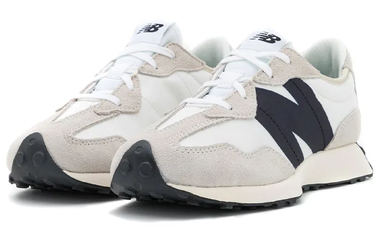 Детские кроссовки с текстильным верхом New Balance 327 Sea Salt Black, Wide — фото 3