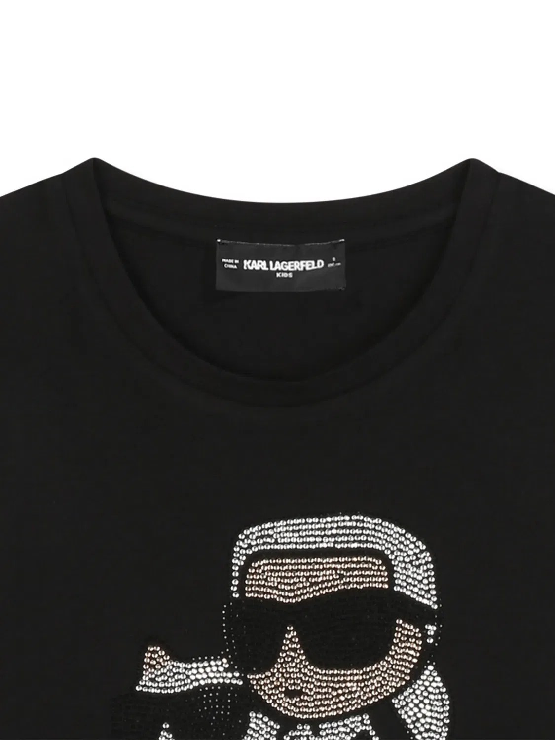 Топ с инновационной отделкой стразами Karl Lagerfeld, черный — фото 3