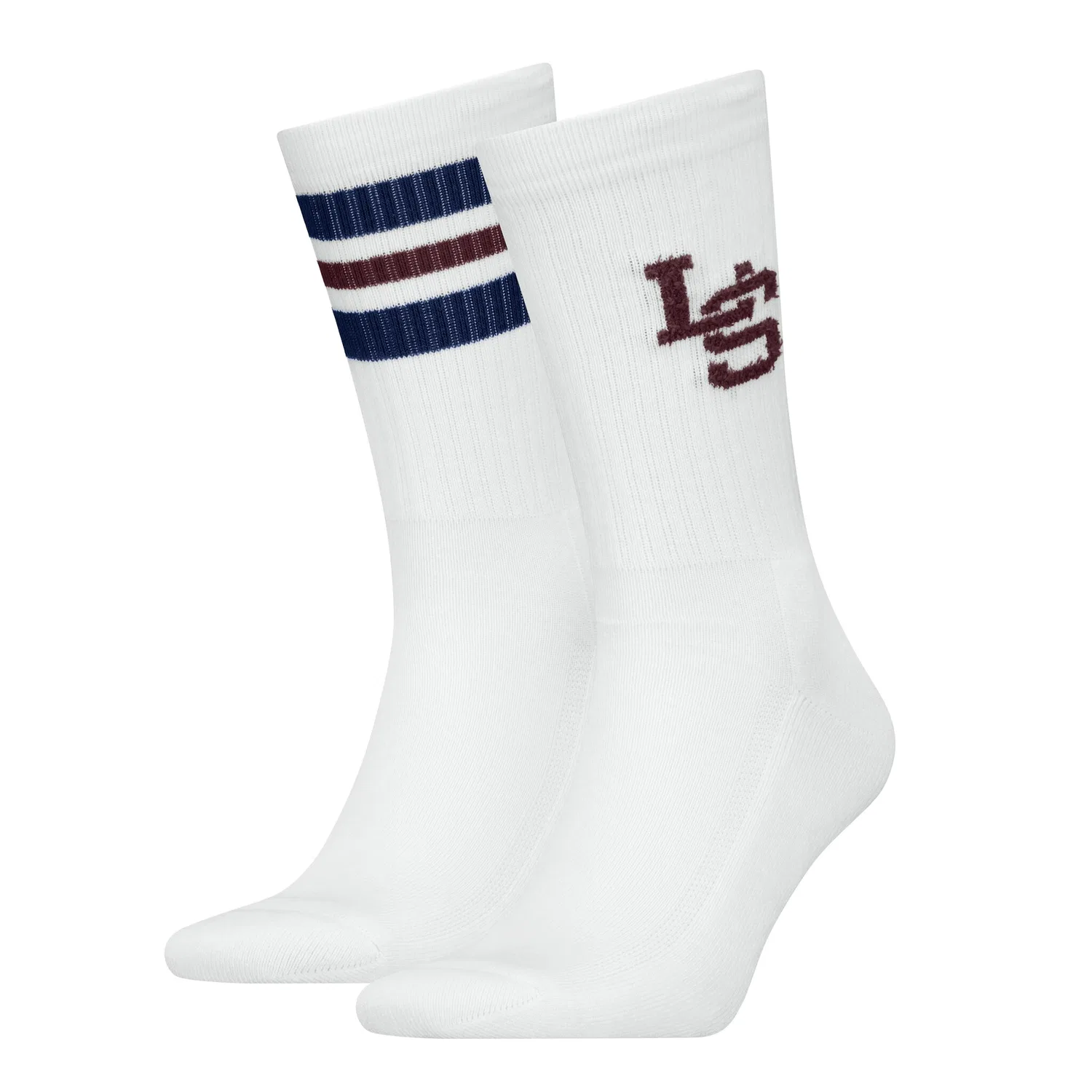 Женские носки 2 пары Levi's, White/Red/Blue