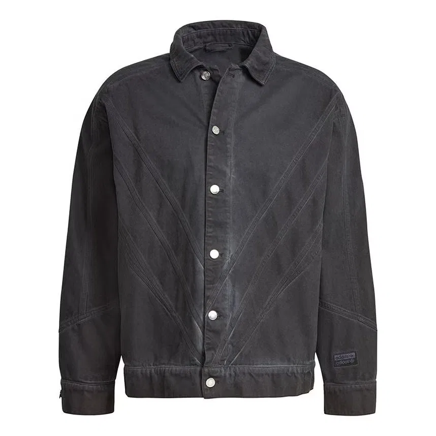Джинсовая куртка с воротником Originals fshn denim jkt Adidas, черный