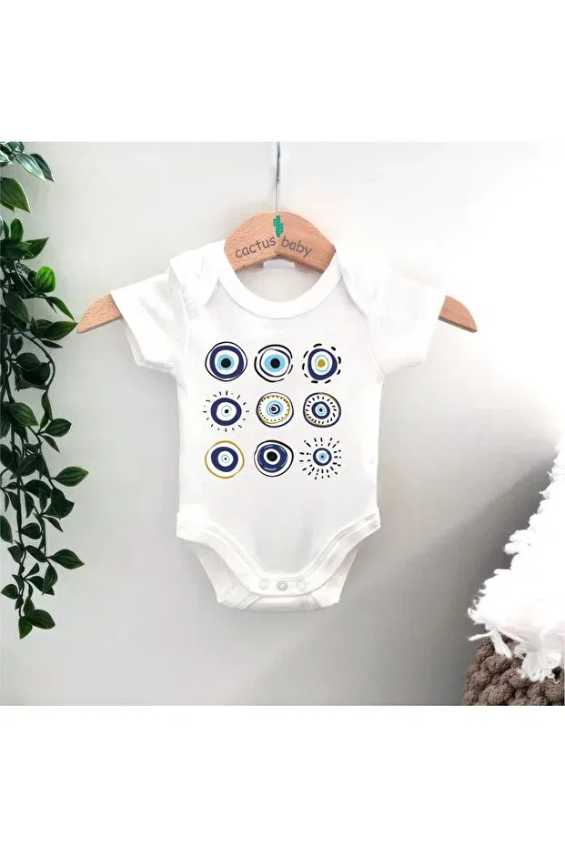 Детское боди для новорожденных с принтом Cactus baby nazarsavar Cactus Collection, White