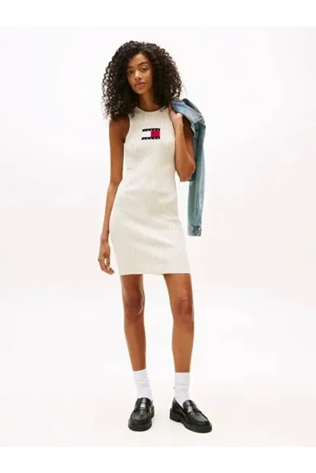 Женское платье-свитер с принтом Tommy Hilfiger, Ecru