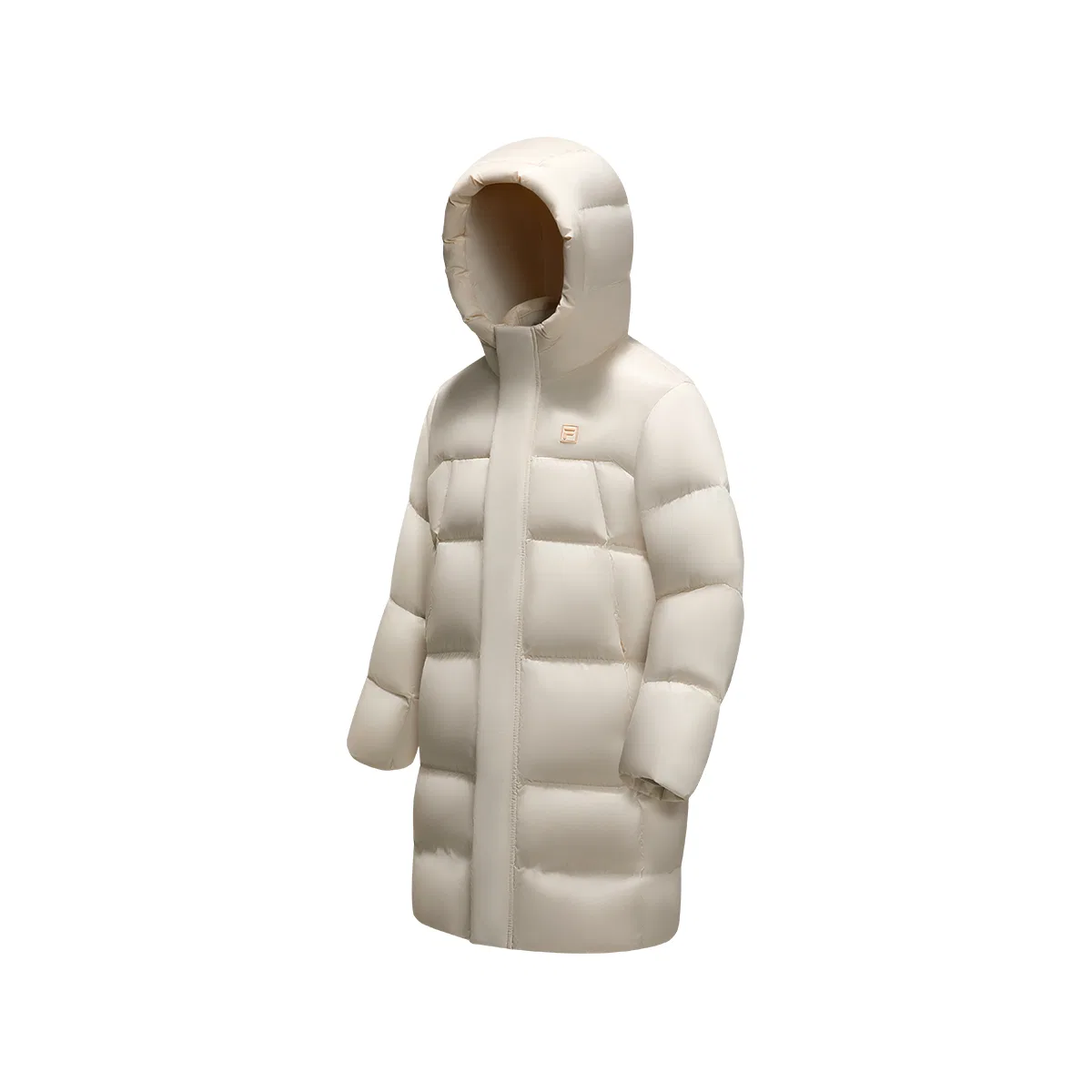 Детская куртка FILA KIDS с капюшоном, утепленная, Maltose White — фото 4