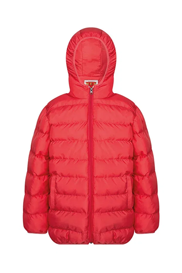 Детский пуховик для девочек с капюшоном Pomegranate flower puffer jacket Men Anorak, Pomegranate Blossom