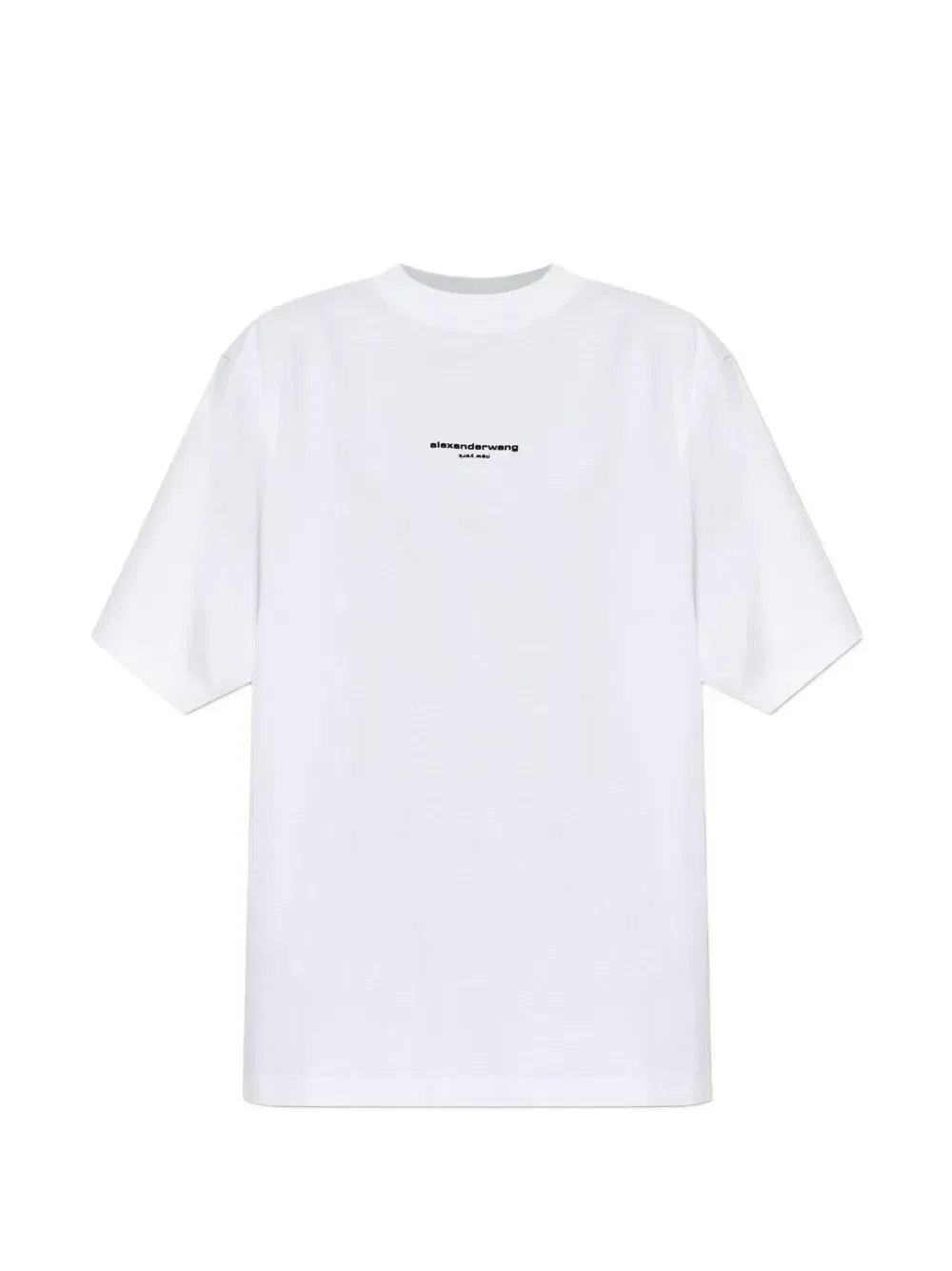 Футболка с принтом логипа Alexander Wang, белый