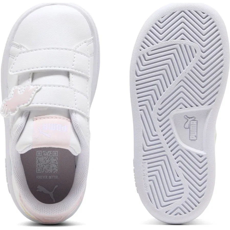Детские кроссовки с динозаврами Puma Smash 3.0 Dino, Белый — фото 4