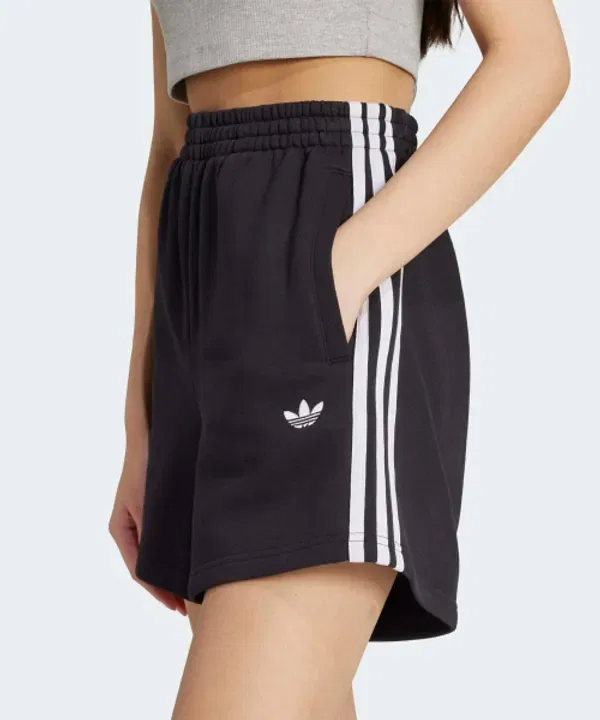 Шорты спортивные с тремя полосками Adidas, черный:белый — фото 3