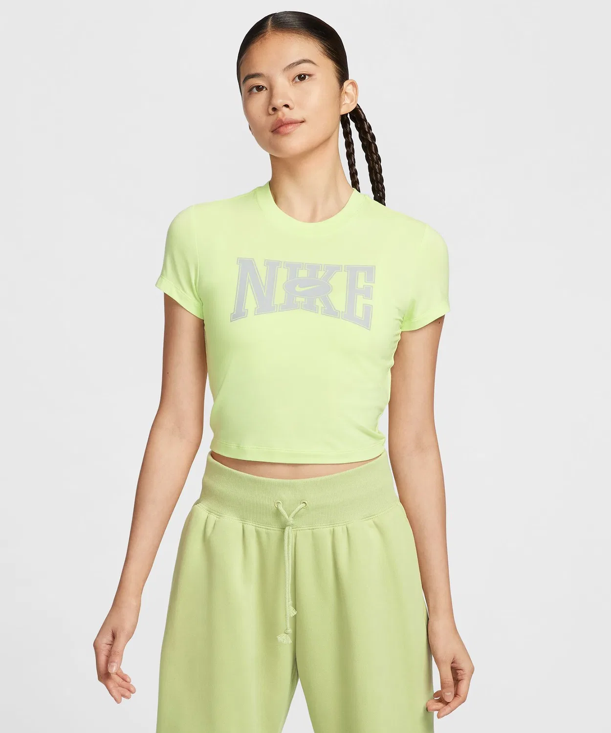 Женская футболка с принтом Nike NSW Slim Crop Street, Green