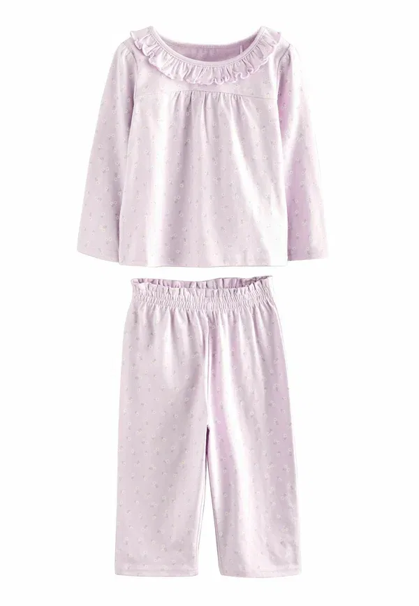 Комплект пижамы хлопковый Regular fit - wide 2 pack set Next white purple ditsy floral, белый/фиолетовый — фото 3