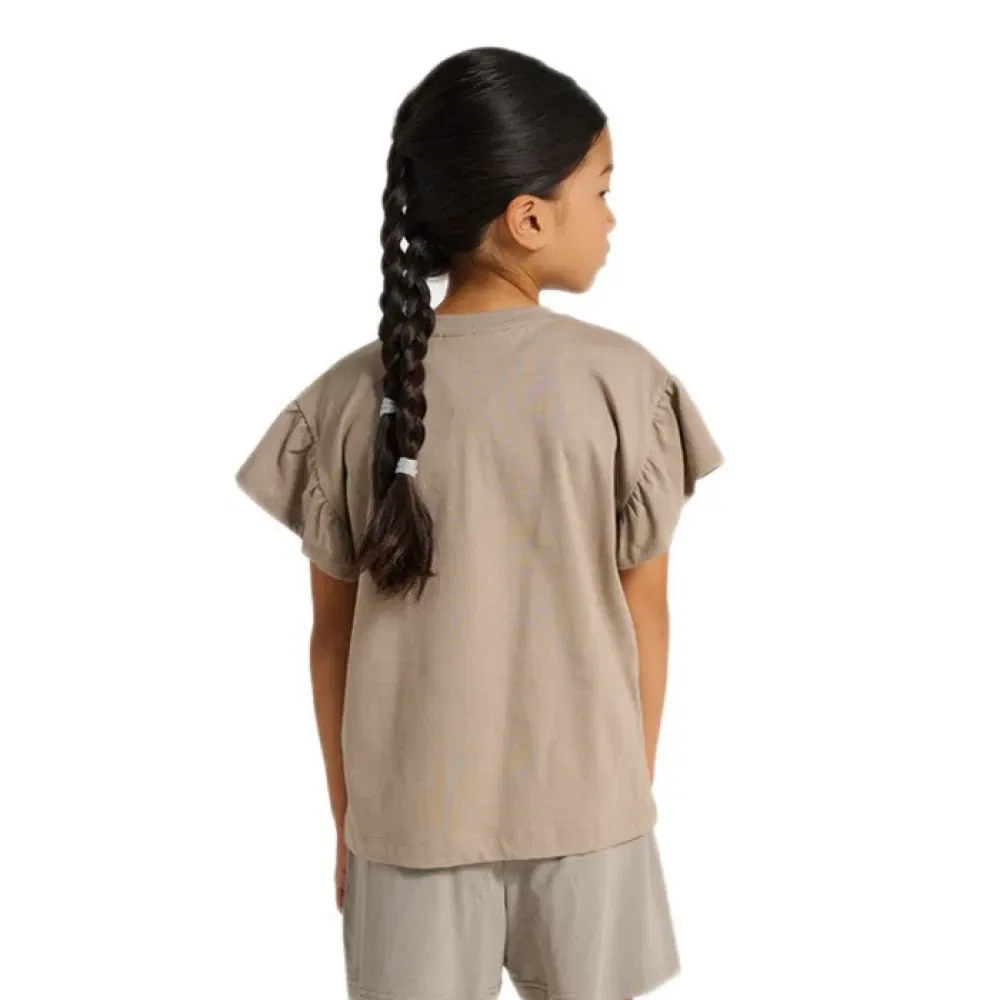 Детская футболка для девочек с рюшами Ruffle Big Bee Hummel, Beige — фото 2