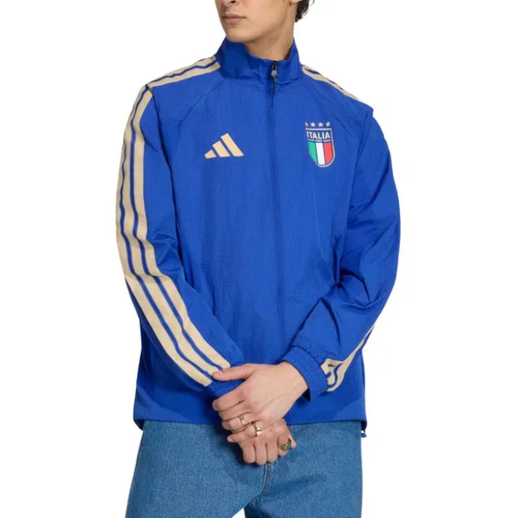 Мужская куртка-футболка с воротником-стойкой Eye-Catching Blue Adidas, Eye-Catching Blue — фото 4