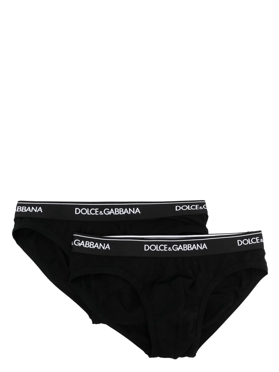 Dolce & Gabbana Трусы с Логотипом на Поясе в Черно-Белом