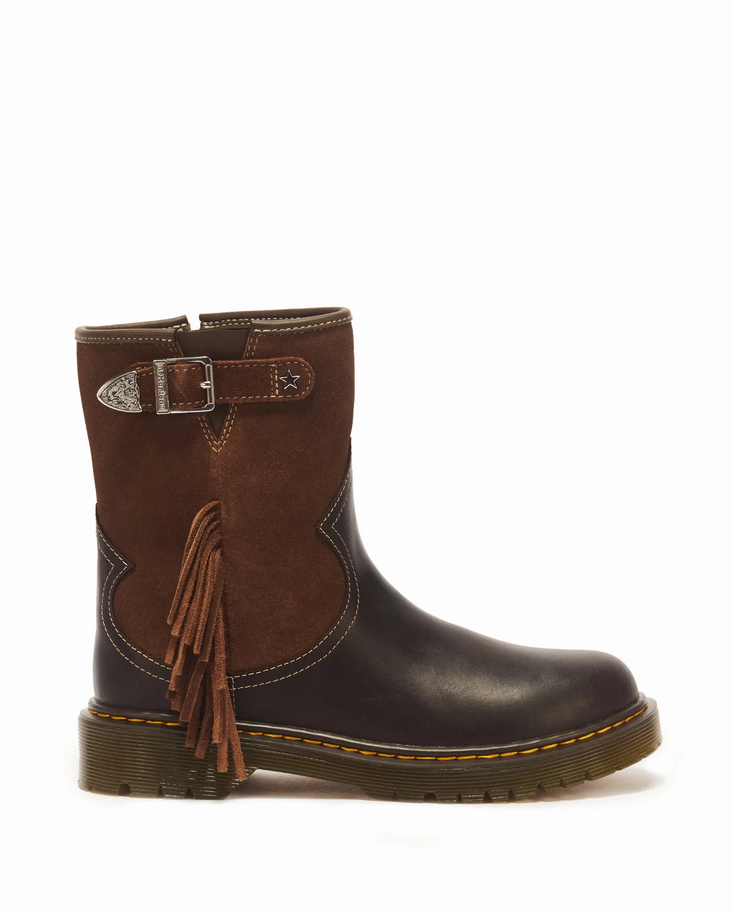 Ботинки детские Dr. Martens Desert Rodeo Y Leather & Suede Rigger, темно-коричневый
