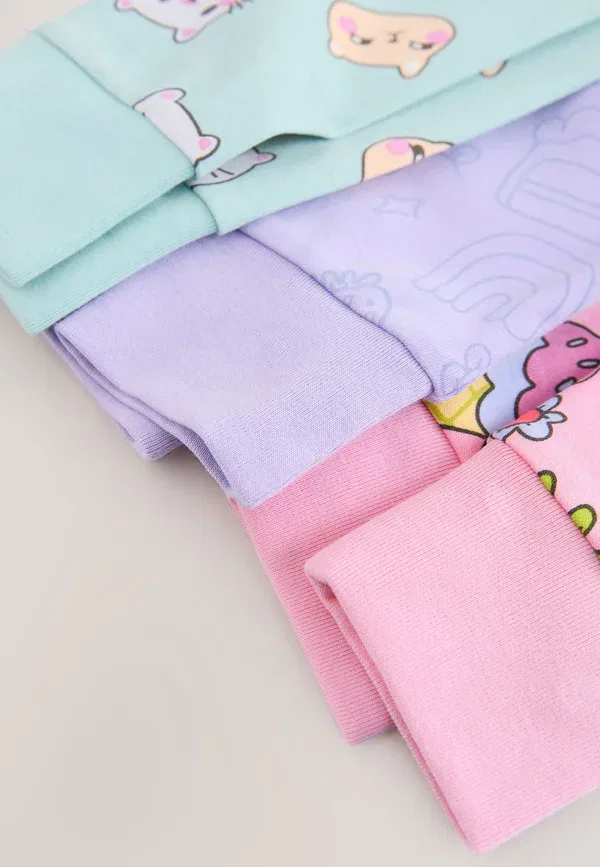 Комплект пижам из 3 штук, хлопок, Regular fit - 3 pack set - pyjama set Next, Purple Cat Print, фиолетовый — фото 2
