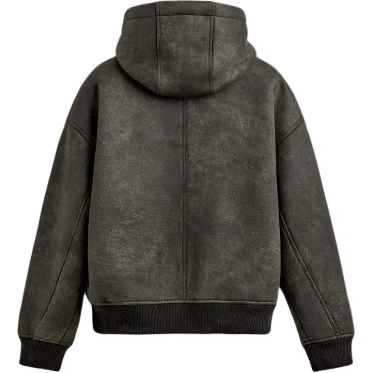 Мужская куртка с капюшоном двусторонняя ZARA, Khaki Green — фото 3