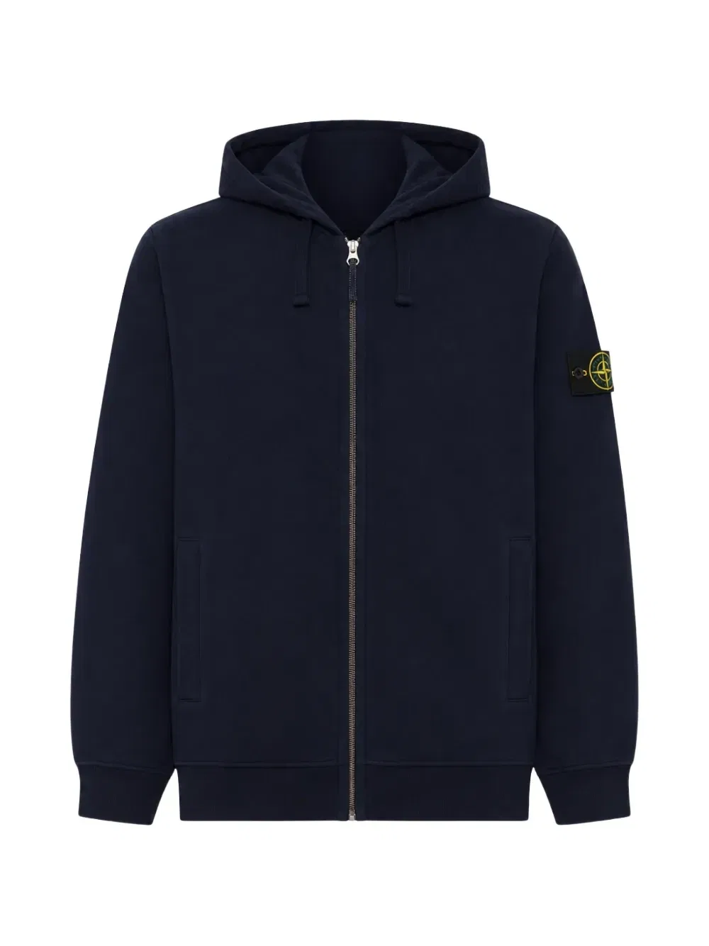Толстовка на молнии с нашивкой-компасом Stone Island, синий