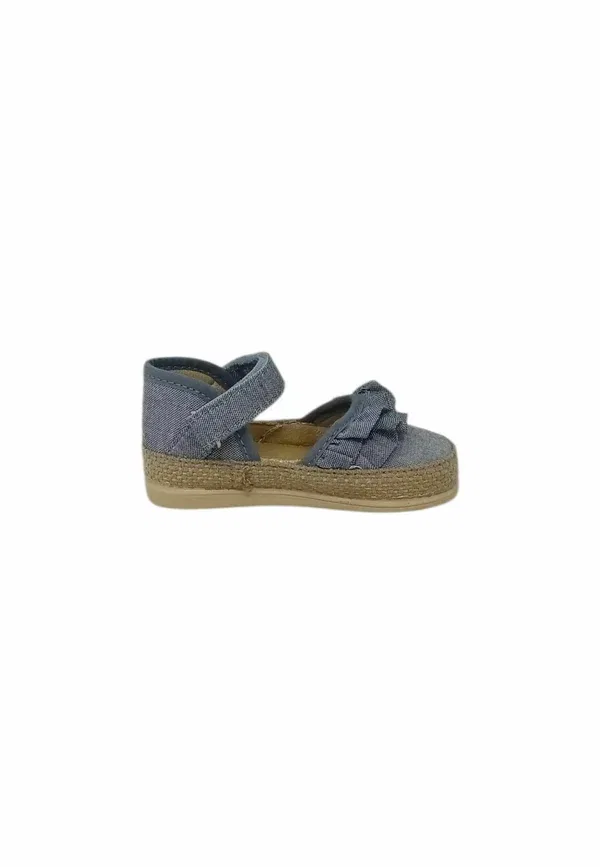 Балетки на щиколотке с ремешком, текстильные, Espadrillas Vulladi light blue, светло-голубой — фото 2