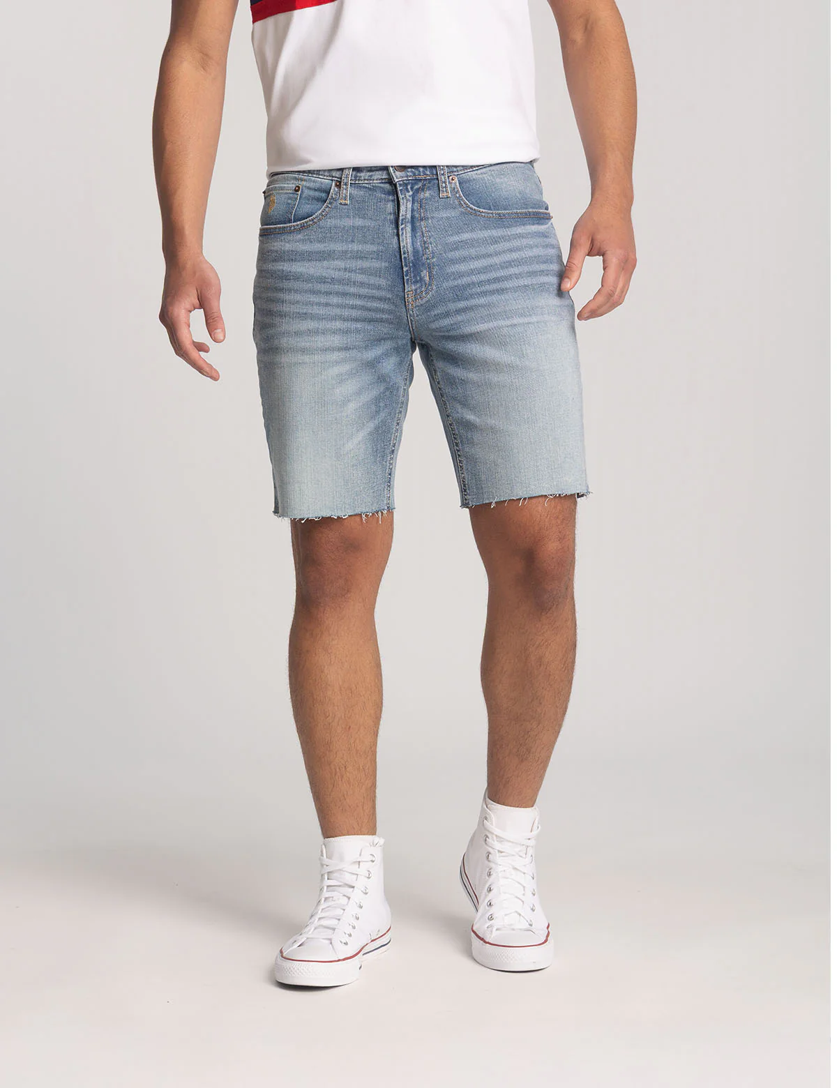 

Шорты U.S. Polo Assn Slim Straight 5 Pocket Denim, серо-голубой
