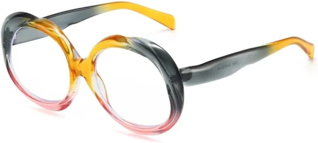 

Роскошные солнцезащитные очки большого размера для женщин и мужчин, винтажные, в стиле панк, с волнистой оправой, неровной формой, защита от УФ-излучения UV400 VFDHN, 3 Colorful Clear