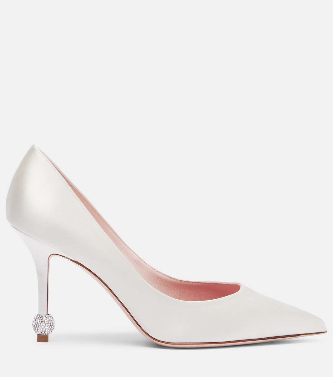 Туфли-лодочки Vivier Marlene из сатина с декоративными элементами для невесты Roger Vivier, Panna — фото 4