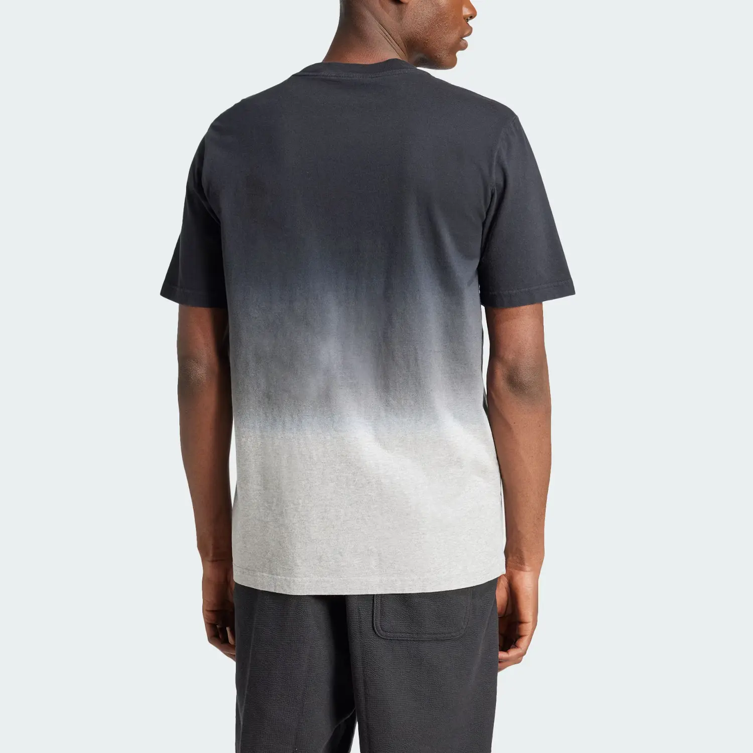 Adidas Футболка All Szn DIP DYE, мужская, размер M, цвет Heather Gray/Black — фото 4