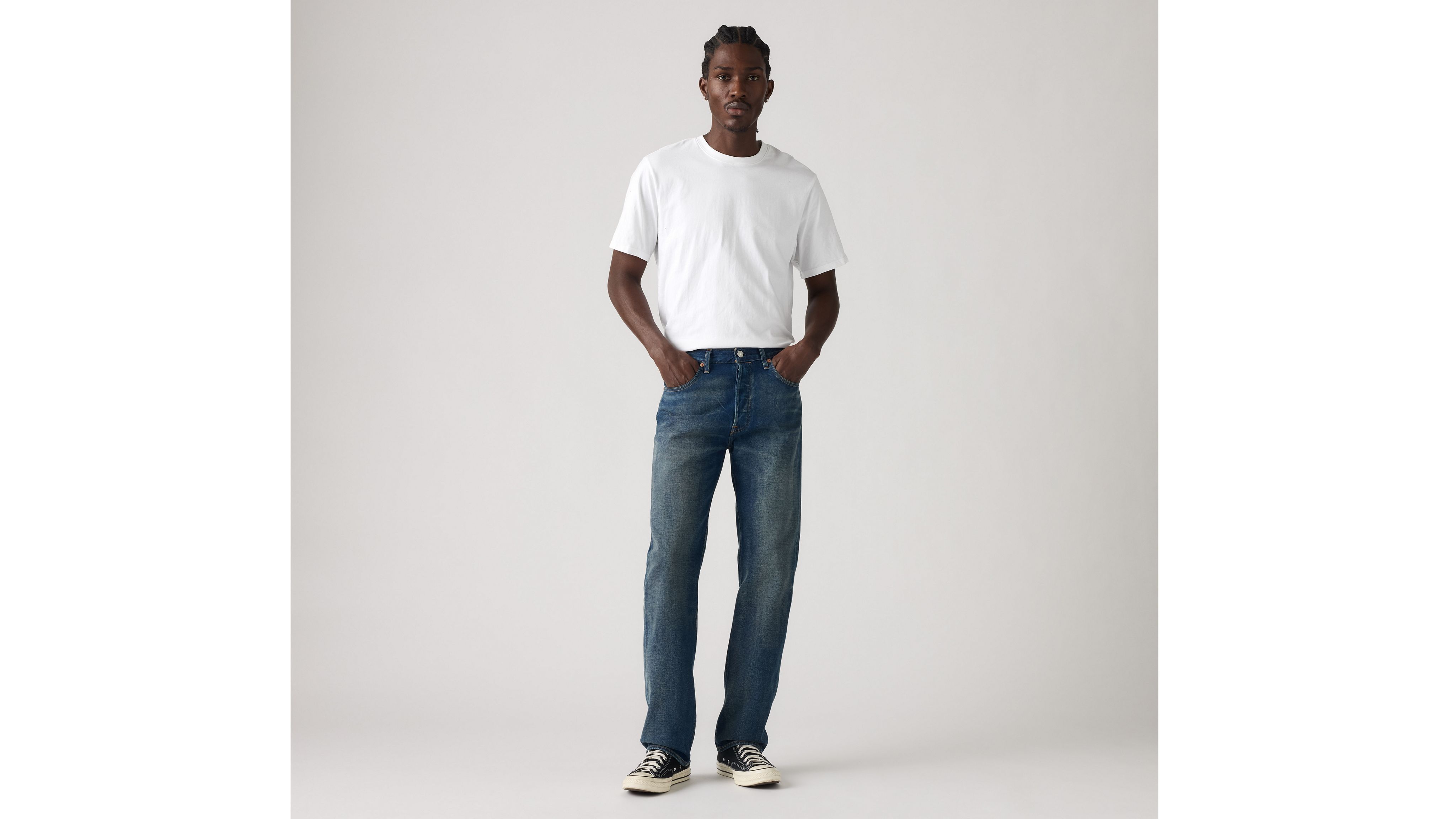 Мужские джинсы 501 Original Fit Levi's, 3pm In Columbus - Dark Wash — фото 2
