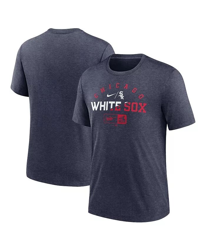 

Мужская футболка Heather Navy Chicago White Sox Rewind Review Slash Tri-Blend Nike