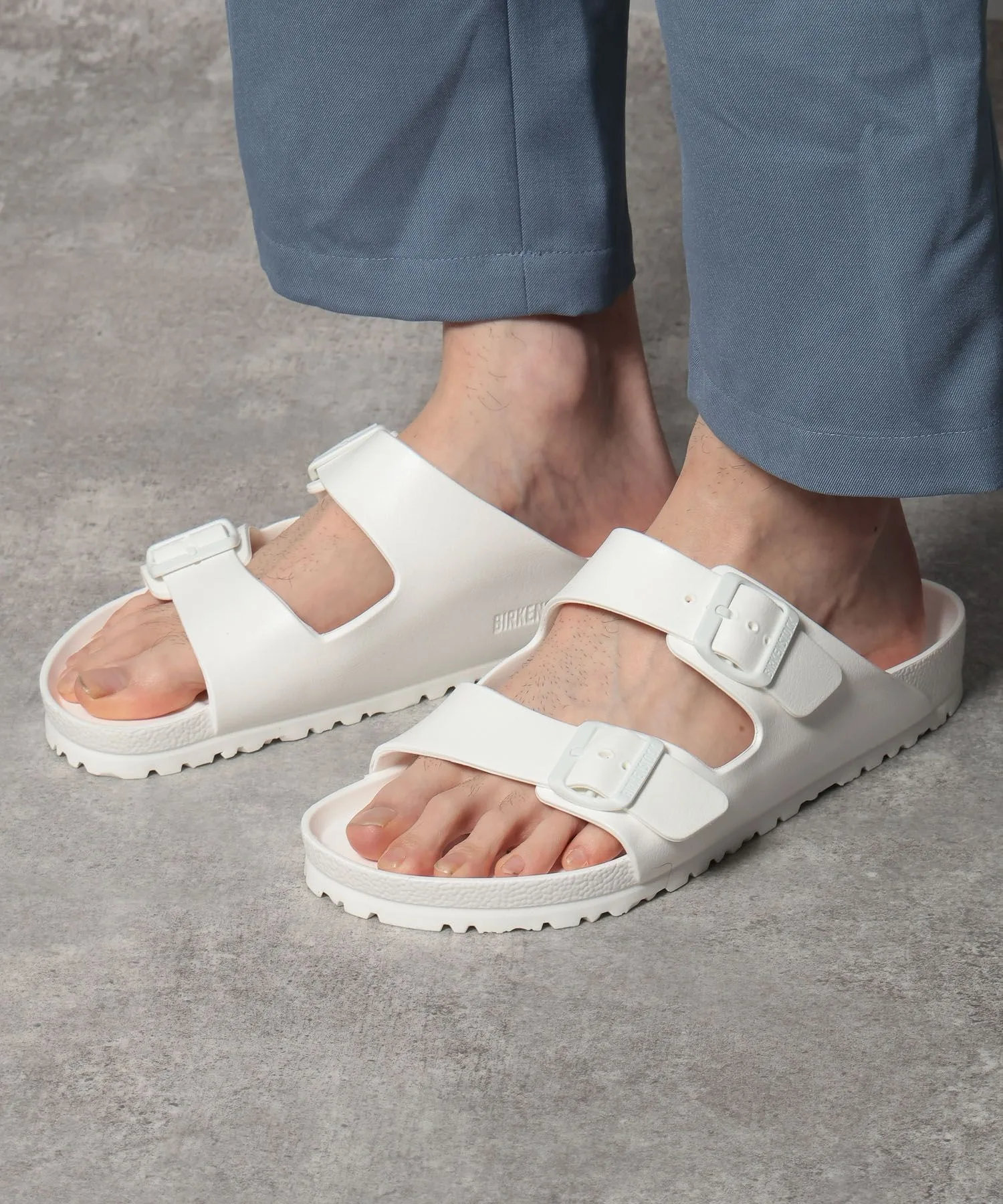 Мужские сандали Arizona Birkenstock EVA белые