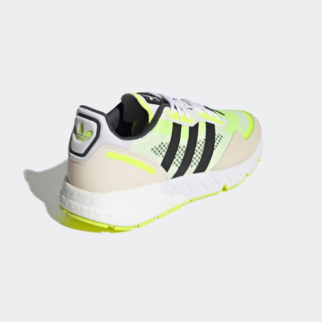 Кроссовки adidas Originals для мужчин ZX 1K Boost, белый/черный/желтый — фото 3