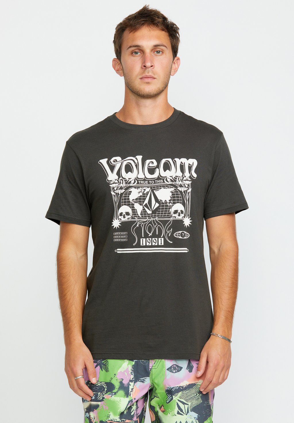 

Футболка с принтом WORLDLY Volcom, серый