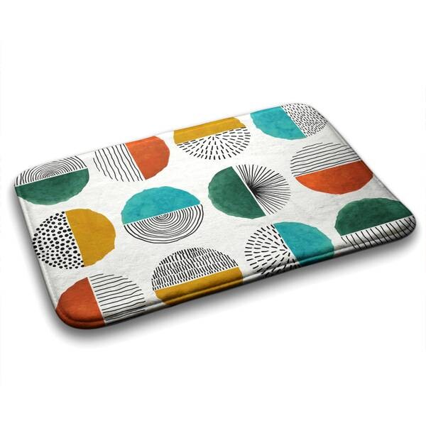 

Коврик для ванной Tulup Kreise Linien, 75x1x75 см, белый