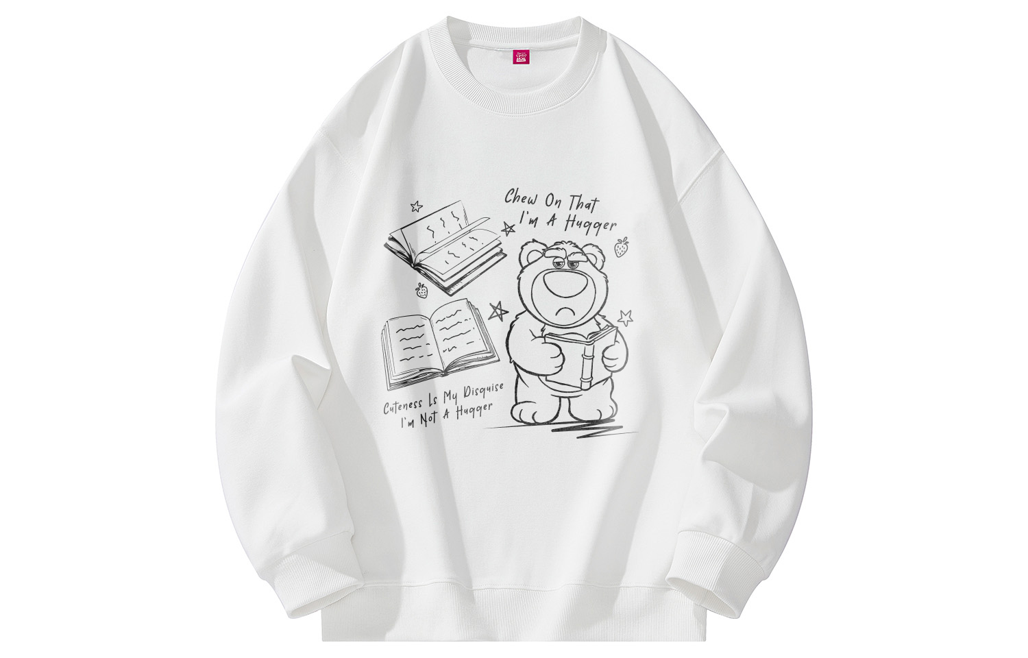 

Толстовка унисекс с круглым вырезом, средней плотности Disney, белый fleece-lined