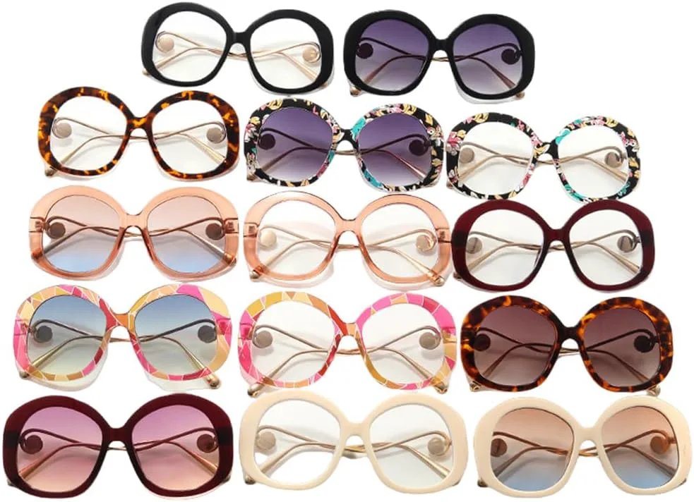 

Модные ретро круглые женские очки в оправе с жемчужными вставками, солнцезащитные очки в стиле ретро для женщин, защита от ультрафиолета UV400 TKKTLLT, C10