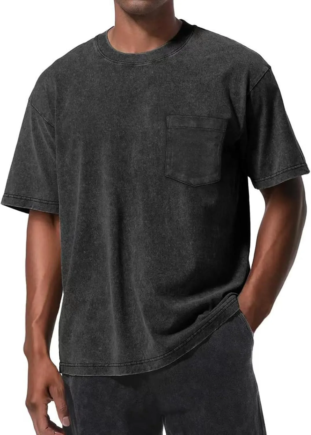 

Футболка мужская Vintage Washed Oversized с карманом LGHLMCL