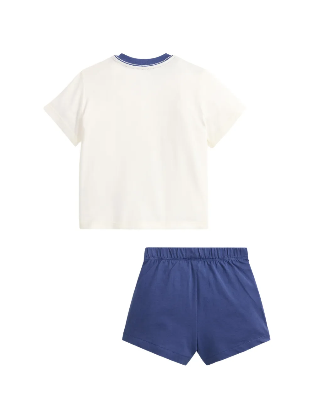 Комплект из топа и шортов с кулиской Polo Ralph Lauren Kids, белый — фото 2