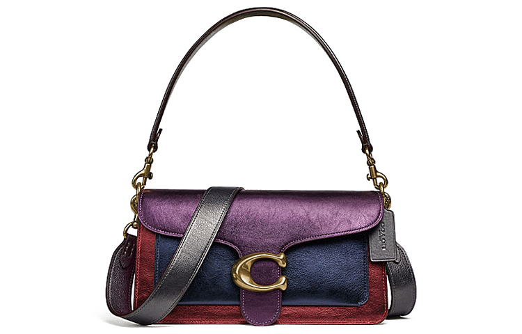 

Сумка через плечо Tabby Multicolor из кожи цвета винного бога с оттенками фиолетового, синего и красного COACH